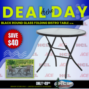 Glass Bistro Table - outdoor patio furniture