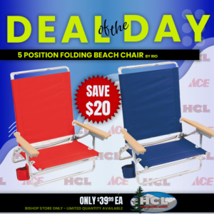 beach folding chair - red or blue