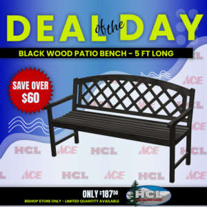 Black Wood Bench for outdoors