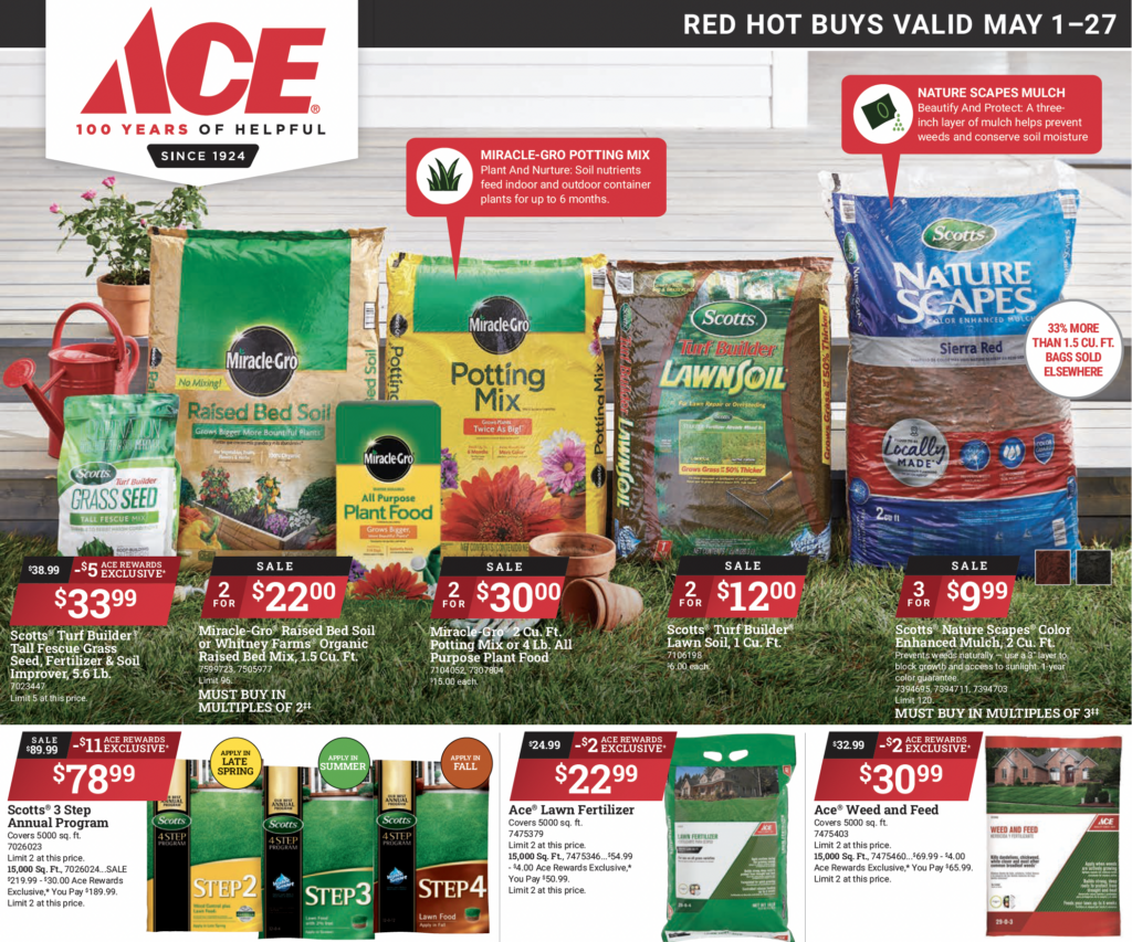 2024 May Red Hot Buys at High Country Lumber ACE Hardware.